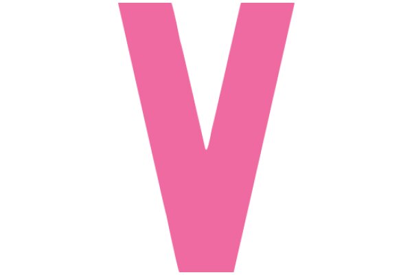 Vivid Pink Letter V