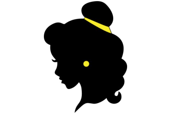 Stylized Portrait of a Woman with a Yellow Hairband