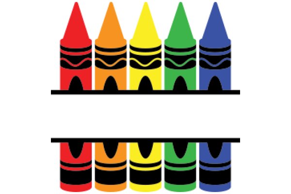 A Colorful Display of Crayons