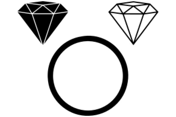 A Minimalist Artwork Featuring a Diamond and a Circle