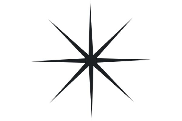 Simplicity in Design: A Black Starburst on a White Background