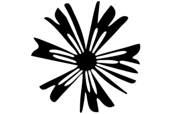 Stylized Black Flower Design