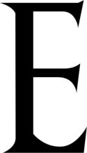 Simplicity in Design: A Monochrome Letter 'E'