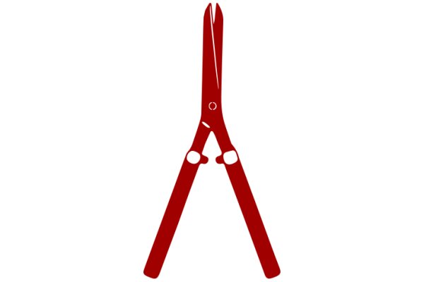 A Red Pair of Scissors with a Handle