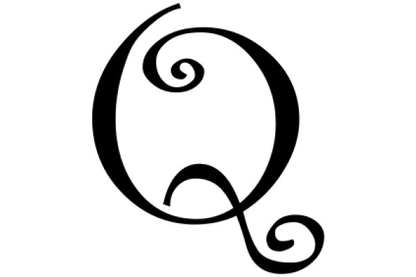 Stylized Letter Q with a Swirl Design