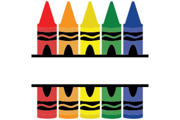 A Colorful Display of Crayons