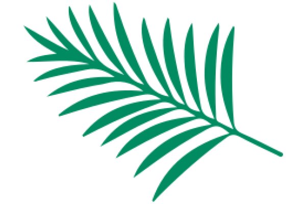 Stylized Green Palm Leaf