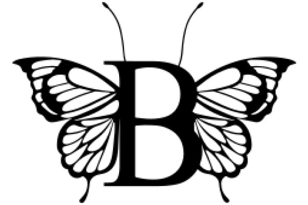 Stylized Butterfly Logo with Letter 'B' in Center