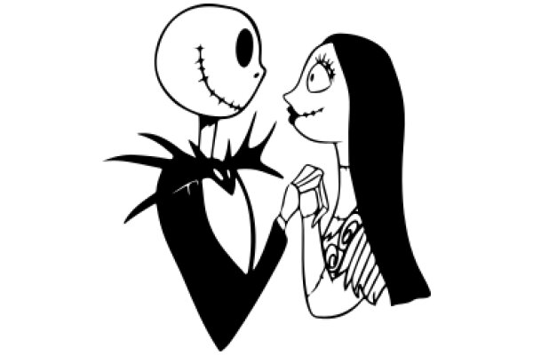 A Whimsical Encounter: The Timeless Friendship Between Jack Skellington and Sally