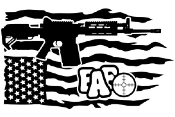 Stylish American Flag with Gun and Target Design