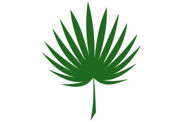 Simplistic Green Palm Tree Icon