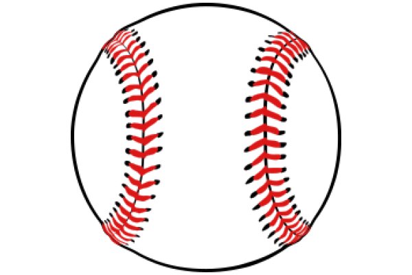 A Stylized Red Baseball Stitch