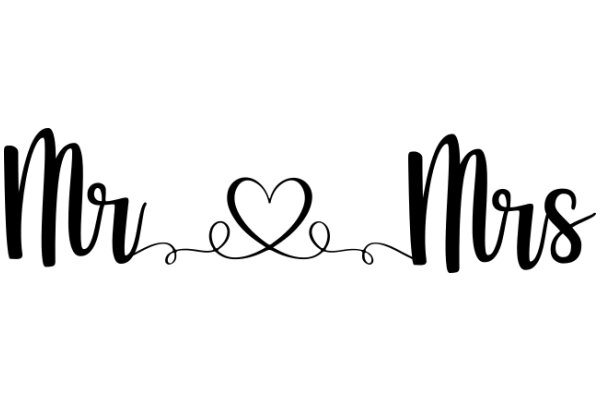 A Digital Artwork of the Iconic 'Mr. and Mrs.' Logo