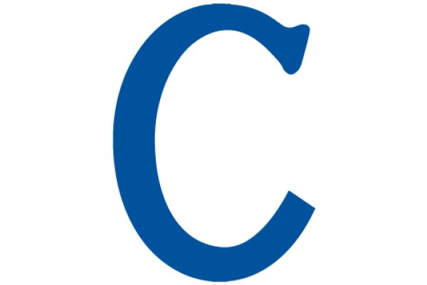 Stylized Blue Letter 'C' on a White Background