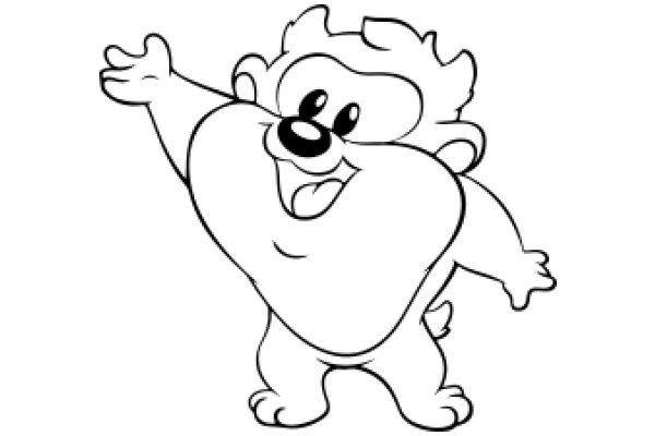 A Friendly Cartoon Character Waving Hello