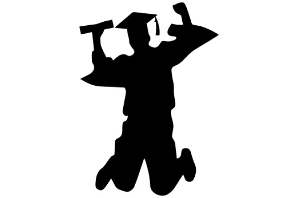 Silhouette of a Graduate with Diploma and Cap