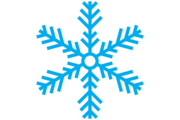 Stylized Blue Snowflake Design