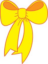 Vibrant Yellow Bow with a Sharp Point