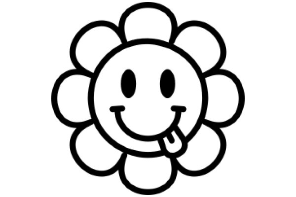 Simplistic Smiling Flower Emoji