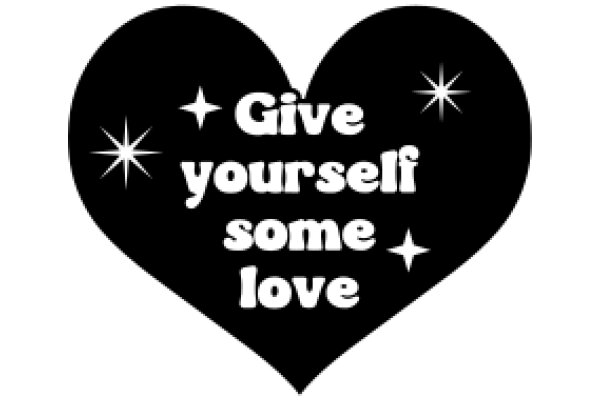 Inspirational Quote Heart: Give Yourself Some Love