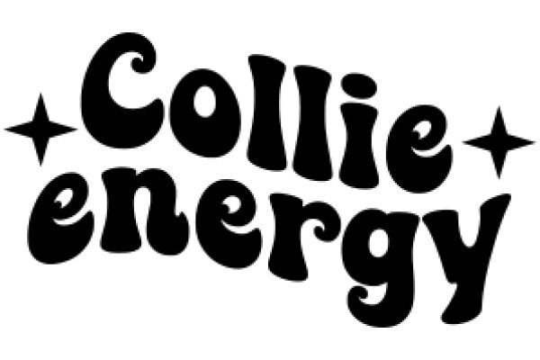 Stylized Text Logo for 'Collie Energy' with a Starburst Design