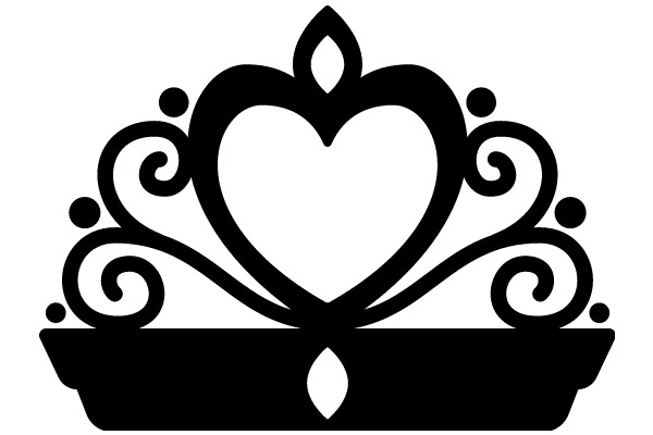 Elegant Heart and Crown Design