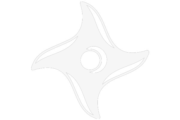 Stylized White Star with Curved Design