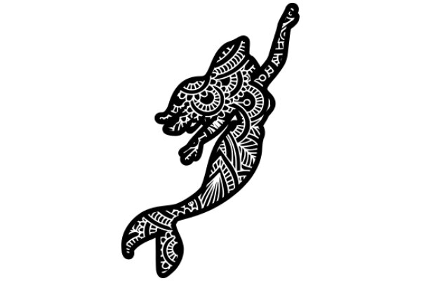 Stylized Tattoo Design of a Whale