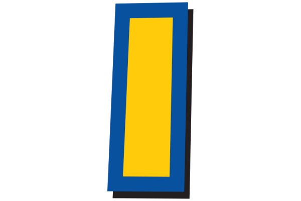 A Solid Blue and Yellow Square