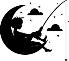 Moonlit Fishing Adventure: A Silhouette Tale