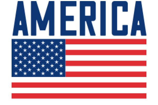 United States of America Flag with the Word 'America' in Large Letters