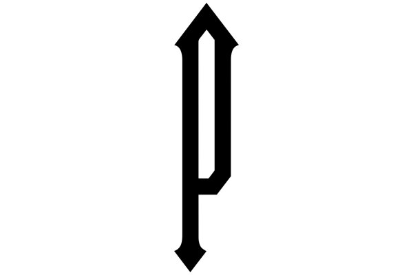 Stylized Letter 'P' with Arrow Design