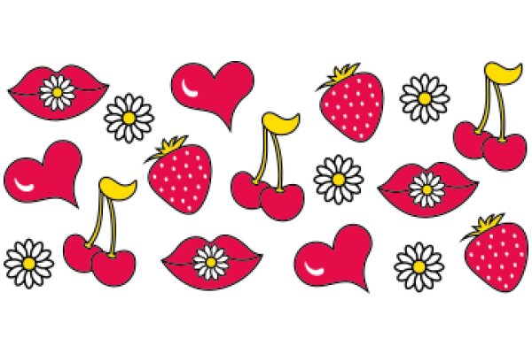 A Delightful Collection of Cherry and Strawberry Illustrations