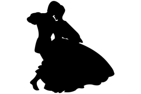 Silhouette of a Couple Embracing