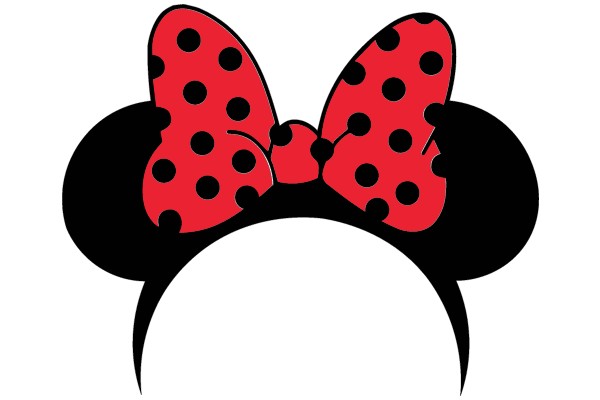 Whimsical Red and Black Minnie Mouse Ears