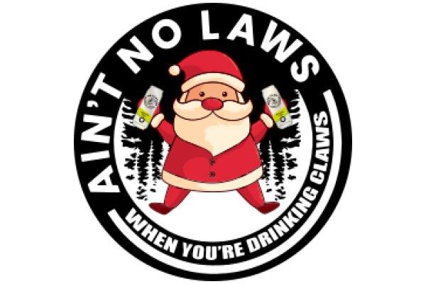 Santa Claus Promoting a Law-Abiding Lifestyle with a Can of Beer