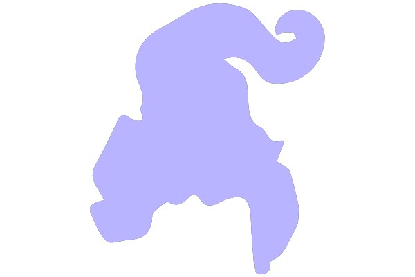 Stylized Map of Africa in Purple