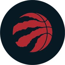 Vibrant Red and Black Basketball Logo