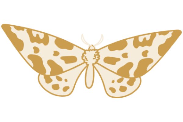 Stylized Illustration of a Butterfly with a Detailed Pattern