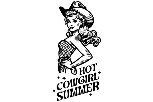 Hot Cowgirl Summer: A Stylish Illustration