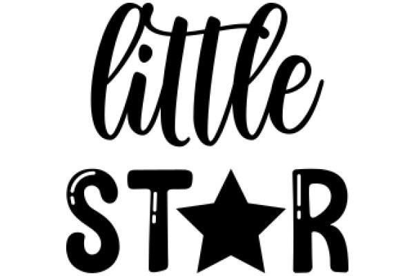 Stylish Monochrome Logo: 'Little Star' with a modern twist