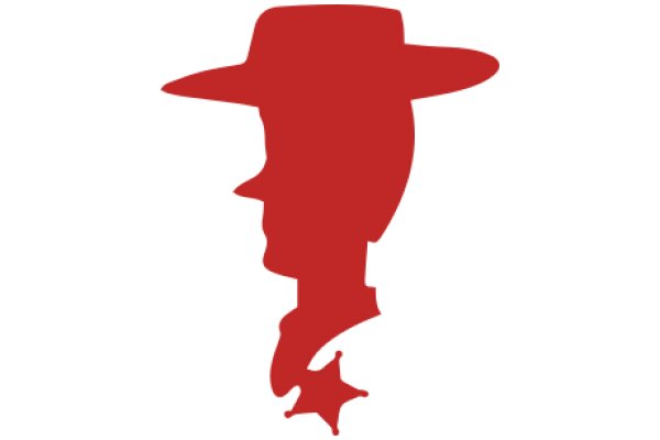 A Red Cowboy Hat Silhouette