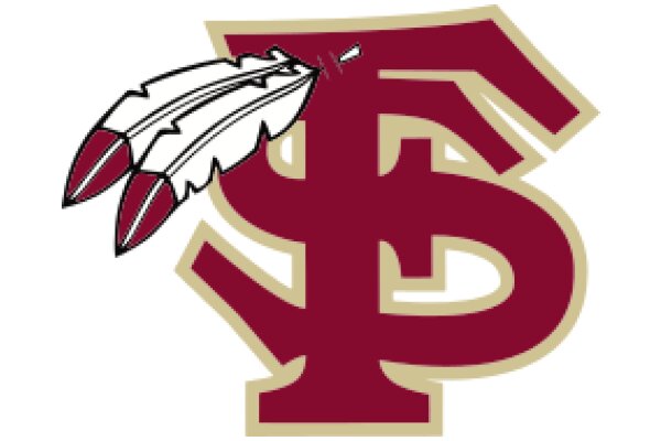 Striking Red and Gold Logo with a Native American Feather