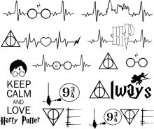 A Collection of Iconic Symbols from the Harry Potter Universe