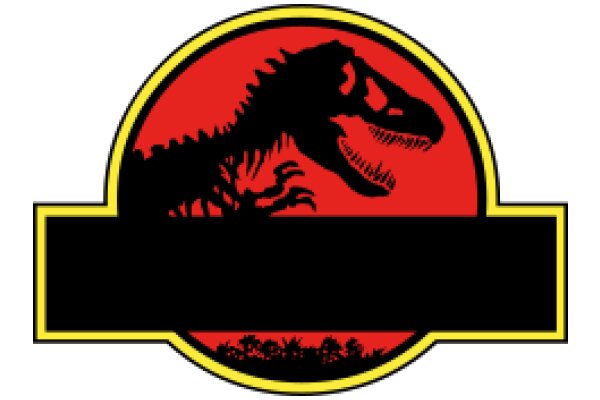 Jurassic Park Logo with a Silhouette of a T-Rex