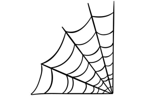 A Simple Line Drawing of a Spider Web