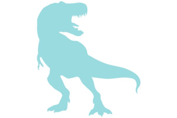 Vivid Blue T-Rex Silhouette