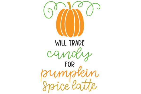 Will Trade Candy for Pumpkin Spice Latte: A Playful Halloween Advertisement