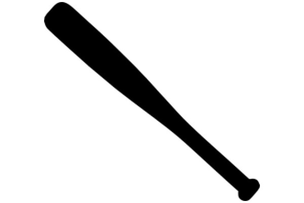 A Solid Silhouette of a Baseball Bat