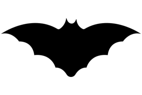 Stylized Black Bat Silhouette